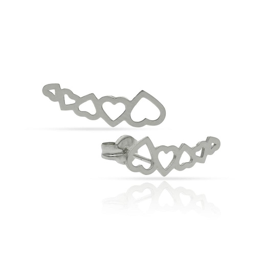 [AG1608] PENDIENTES PLATA 925MM TREPADORES CORAZONES