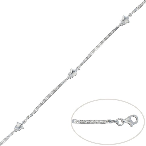 [AG183] PULSERA PLATA 925MM ESTRELLAS