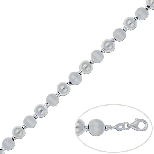 [AG196] PULSERA PLATA 925MM BOLAS - 8MM