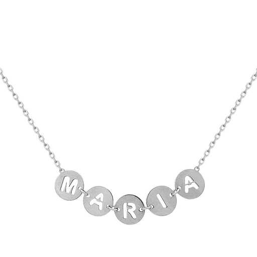 [AG2003] GARGANTILLA PLATA 925MM CIRCULOS NOMBRE