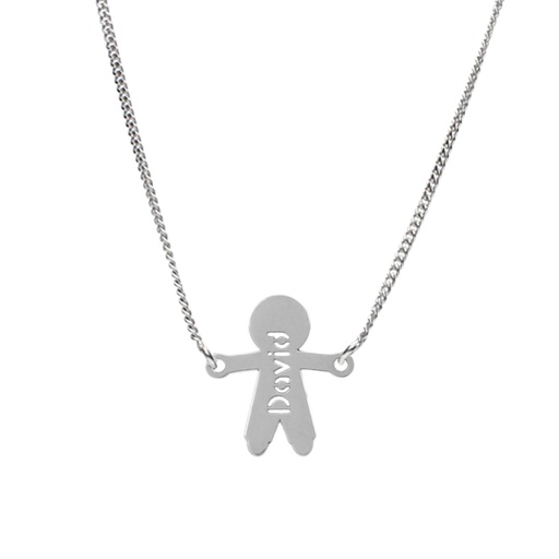 [AG2008] GARGANTILLA PLATA 925MM NOMBRE + NIÑO