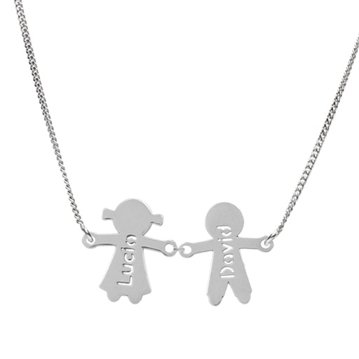 GARGANTILLA PLATA 925MM NOMBRE NIÑA + NIÑO
