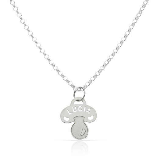 [AG2010] GARGANTILLA PLATA 925MM CHUPETE NOMBRE