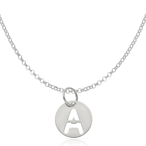 GARGANTILLA PLATA 925MM LETRA CALADA - 12MM