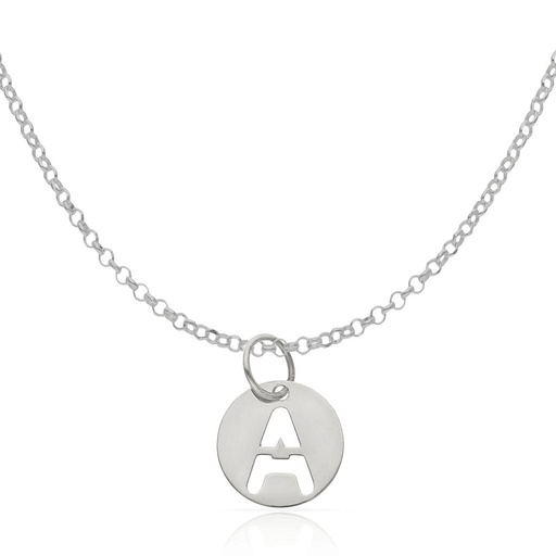 GARGANTILLA PLATA 925MM LETRA CALADA - 10MM