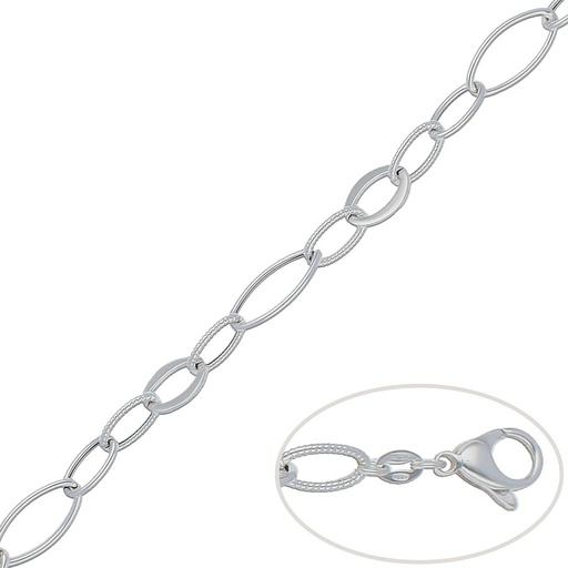 [AG202] PULSERA PLATA 925MM ESLABONES