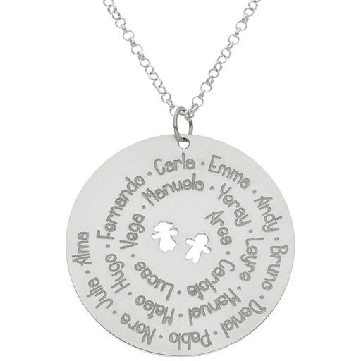 [AG2035] GARGANTILLA PLATA 925MM NOMBRES ALUMNOS - 30MM