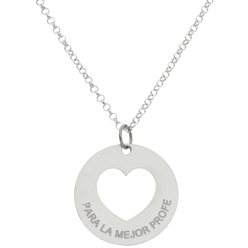 [AG2036] GARGANTILLA PLATA 925MM CORAZÓN - 20MM