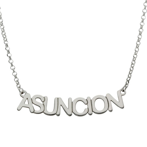 [AG2040] GARGANTILLA PLATA 925MM NOMBRE MEDIANO