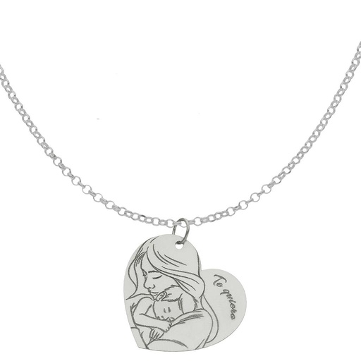 [AG2063] GARGANTILLA PLATA 925MM DE LA MADRE - 20X18MM