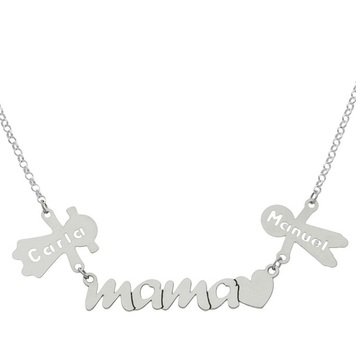 GARGANTILLA PLATA 925MM MAMA + 2 NIÑOS