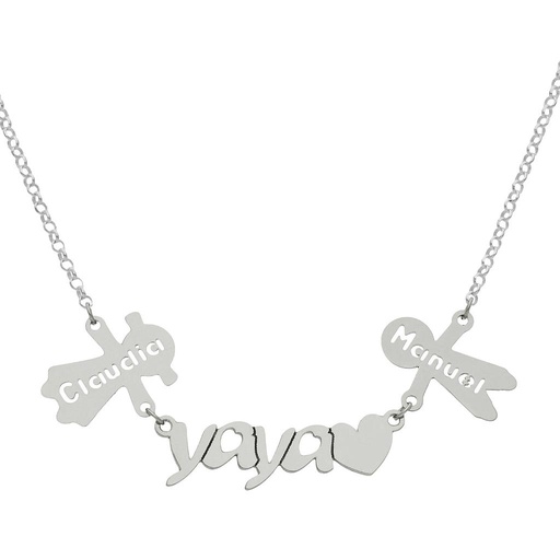 GARGANTILLA PLATA 925MM YAYA + 2 NIÑOS