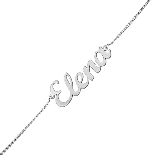 [AG210] PULSERA PLATA 925M NOMBRE GRANDE