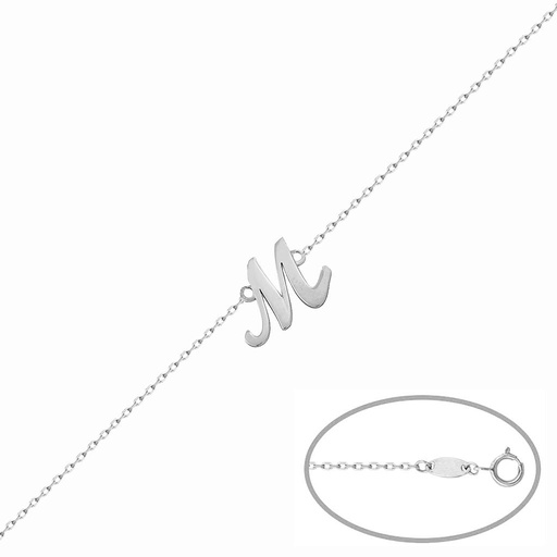 PULSERA PLATA 925MM LETRA INGLESA