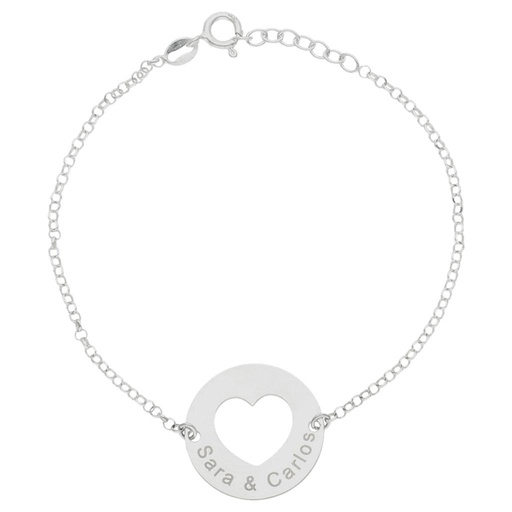 [AG232] PULSERA PLATA 925MM CORAZON - 18MM