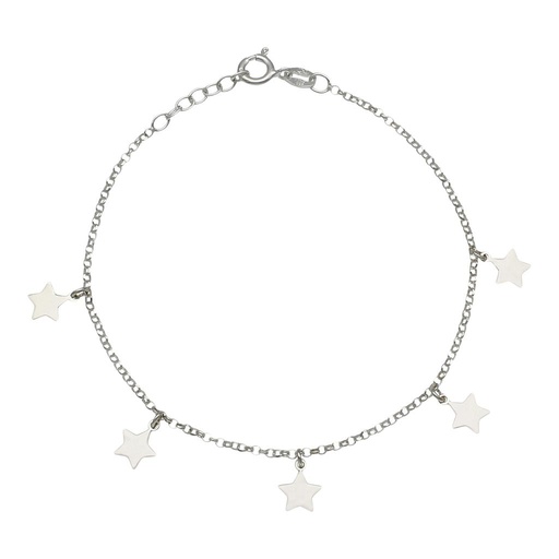 [AG258] PULSERA PLATA 925MM MINI CHARMS ESTRELLAS