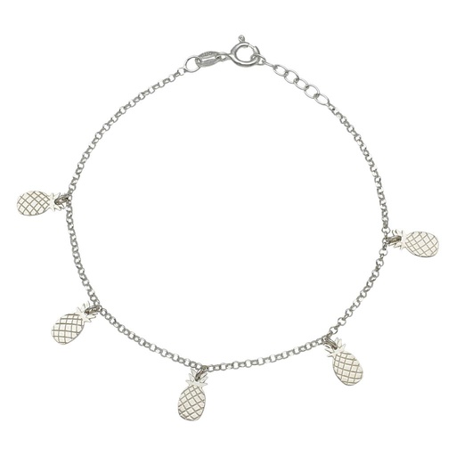 [AG266] PULSERA PLATA 925MM MINI CHARMS PIÑAS