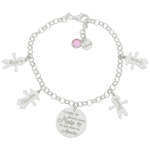 [AG3002] PULSERA MI HISTORIA PLATA 925MM ABUELA