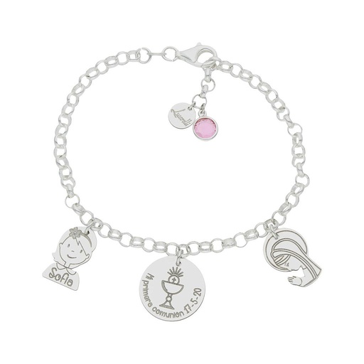[AG3010] PULSERA MI HISTORIA PLATA 925MM COMUNION