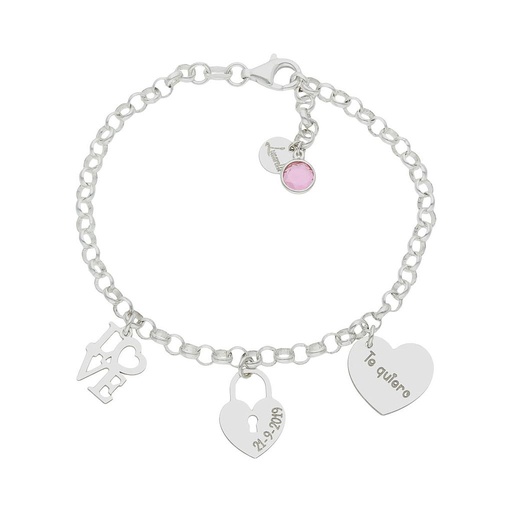 [AG3015] PULSERA MI HISTORIA PLATA 925MM LOVE