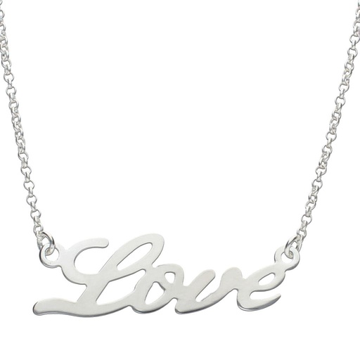 [AG372] GARGANTILLA PLATA 925MM LOVE