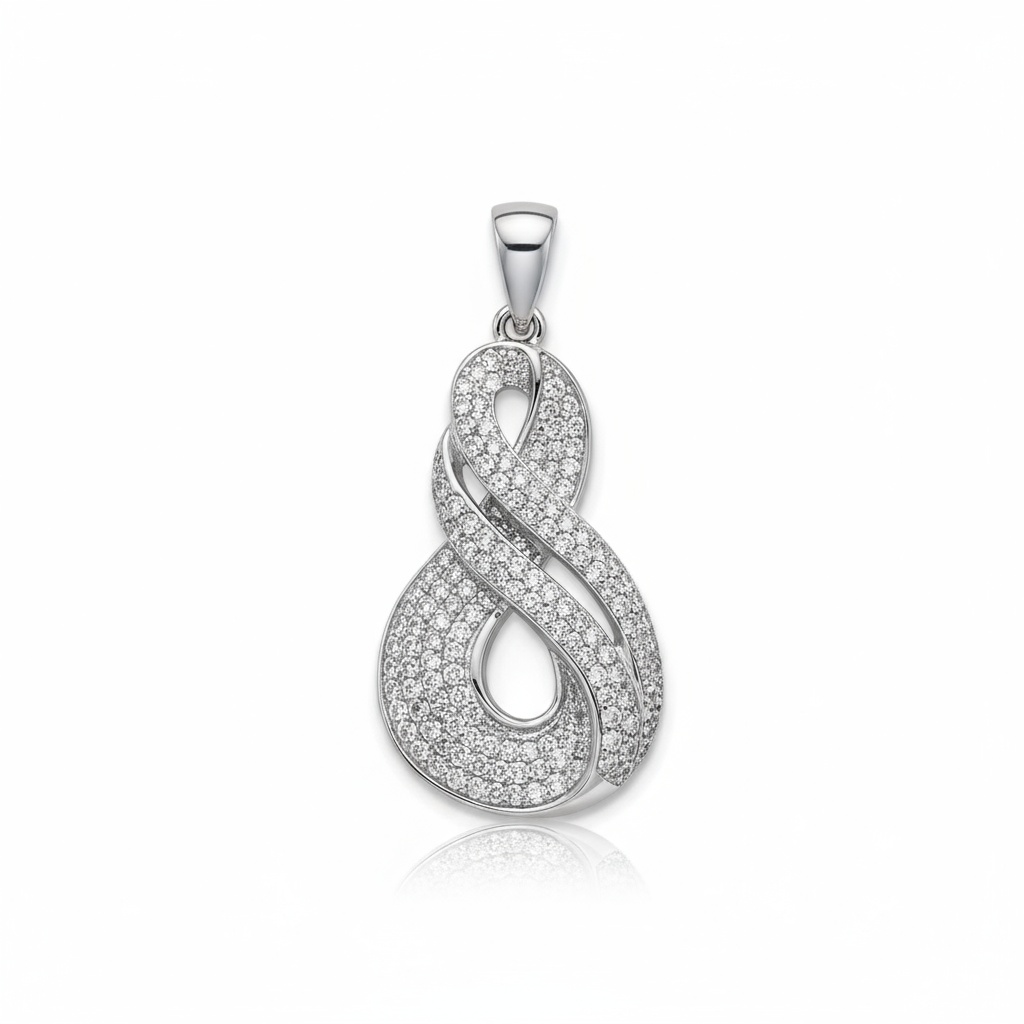 COLGANTE PLATA 925MM CIRCONITAS