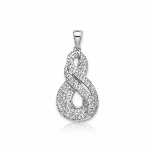 [AG5051G] COLGANTE PLATA 925MM CIRCONITAS