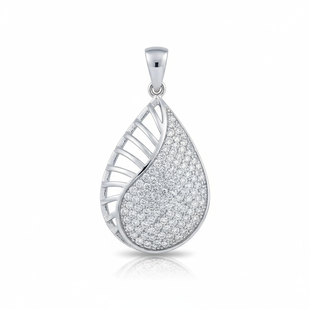 COLGANTE PLATA 925MM CIRCONITAS
