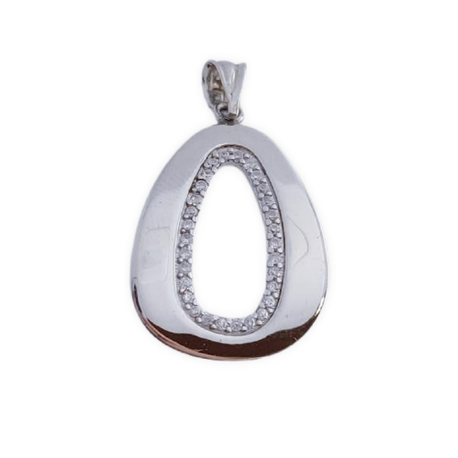 [AG506] COLGANTE PLATA 925MM CIRCONITAS