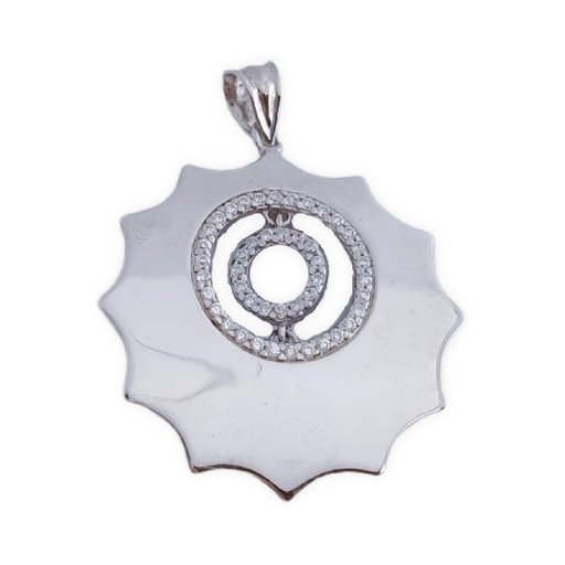 [AG515] COLGANTE PLATA 925MM CIRCONITAS