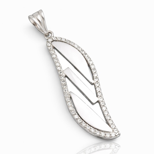 [AG525] COLGANTE PLATA 925MM CIRCONITAS