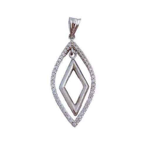 [AG526] COLGANTE PLATA 925MM CIRCONITAS