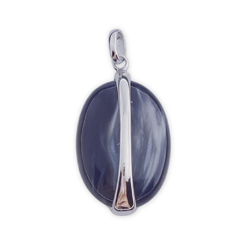 [AG543] COLGANTE PLATA 925MM OJO DE AGUILA NEGRO