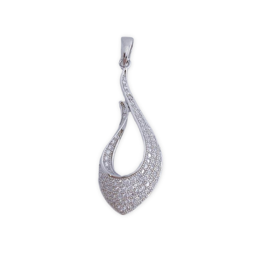 [AG571] COLGANTE PLATA 925MM CIRCONITAS