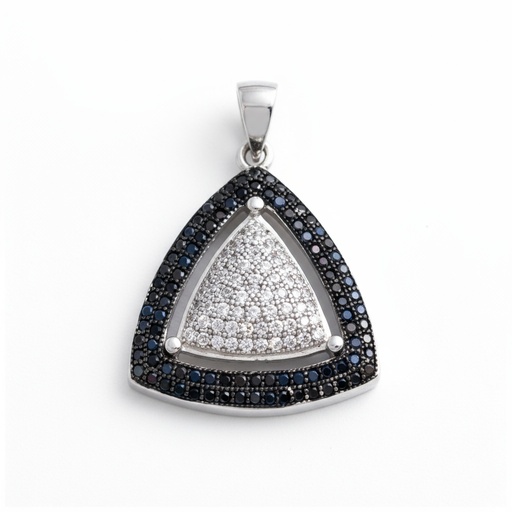 [AG580] COLGANTE PLATA 925MM TRINGULO CIRCONITAS