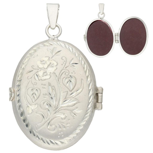 [AG600] GUARDAPELO PLATA 925M OVAL - 28X33MM