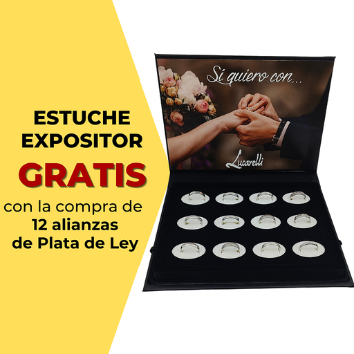 [ESTUCHE] EXPOSITOR GRATIS COMPRANDO 12 ALIANZAS PLATA DE LEY