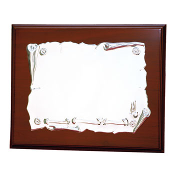 PLACA HOMENAJE ALUMINIO 26X21CM - 21X16CM