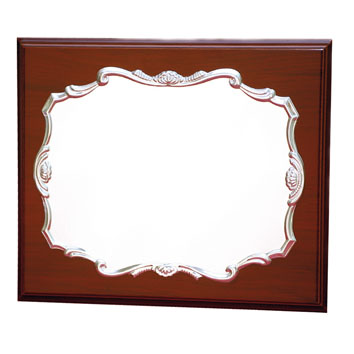 PLACA HOMENAJE ALUMINIO 26X21CM -  22.5X16CM