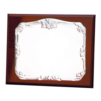 PLACA HOMENAJE ALUMINIO 26X21CM - 17.50X15CM