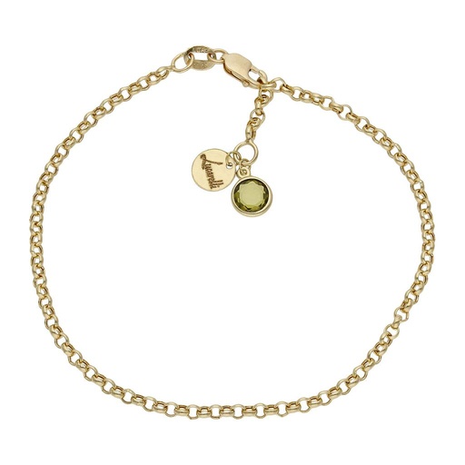 [HT100V] PULSERA MI HISTORIA ORO 18KL 2.50MM - VERDE