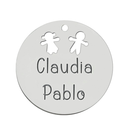 [AG3033] MI HISTORIA - ABALORIO PLATA 925MM NIÑA + NIÑO