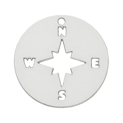 [AG3079] MI HISTORIA - ABALORIO PLATA 925MM ROSA VIENTOS