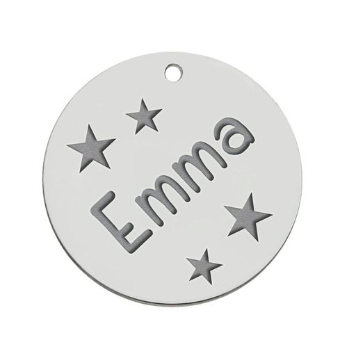 [AG3098] MI HISTORIA - ABALORIO  PLATA 925MM CHAPA