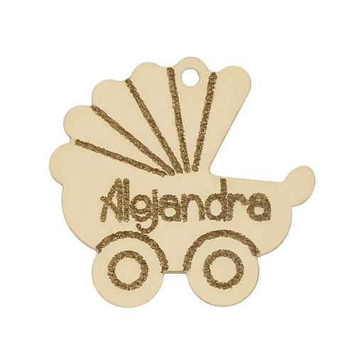 [HT231] MI HISTORIA - ABALORIO ORO 18KL CARRITO