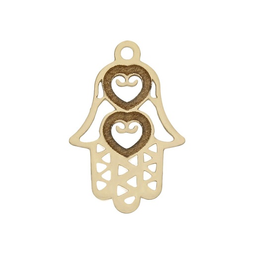 [HT241] MI HISTORIA - ABALORIO ORO 18KL MANO FATIMA