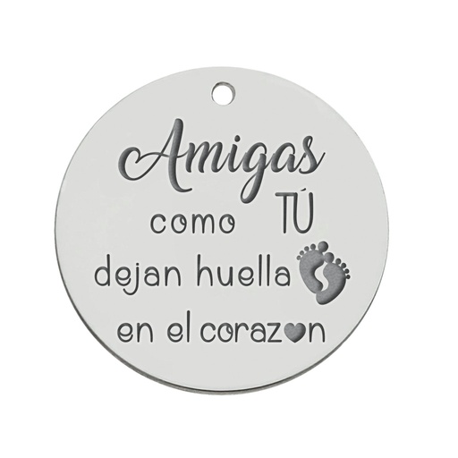 [AG3117] MI HISTORIA - ABALORIO PLATA 925MM AMIGAS