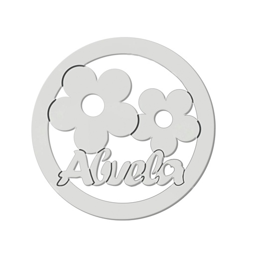 [AG3126] MI HISTORIA - ABALORIO PLATA 925M ABUELA FLORES