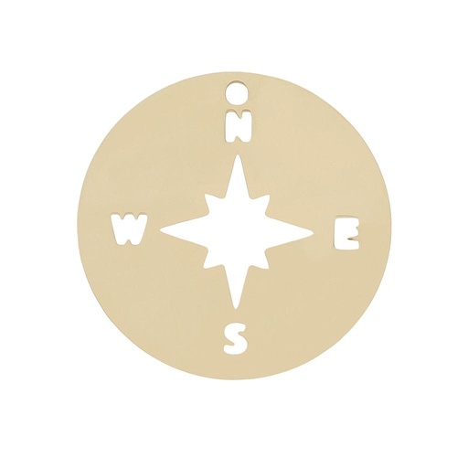 [HT279] MI HISTORIA - ABALORIO ORO 18KL ROSA VIENTOS