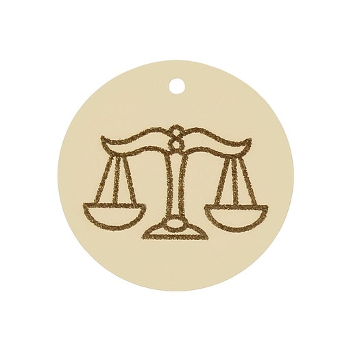 [HT288] MI HISTORIA - ABALORIO ORO 18KL HOROSCOPO LIBRA